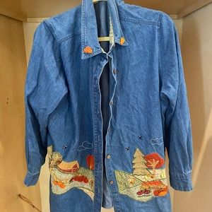 Bobbie Brooks Denim Fall Shirt 22W 24W